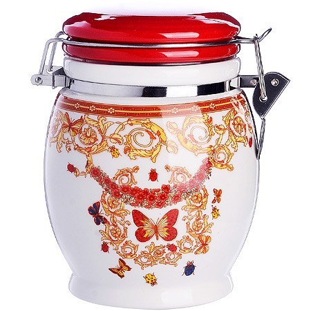 Банка для сыпучих 700мл Романтика дол/металл LR (30773)