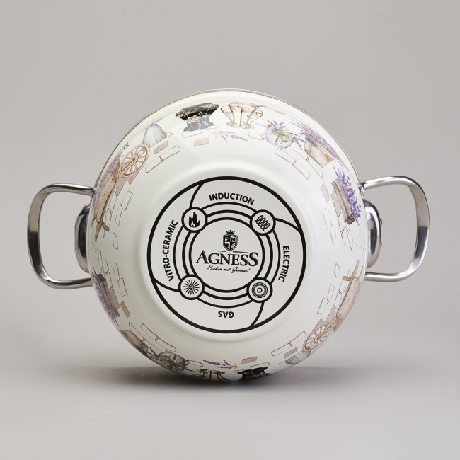 Набор кастрюль эмалированный, серия "lavender cats" 4пр. 2,0/2,8л диа.18/20см Agness (943-102) Набор кастрюль эмалированный, серия "lavender cats" 4пр. 2,0/2,8л диа.18/20см Agness (943-102)