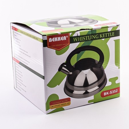 Чайник со свистком 3 л нерж/ст/пластик (352-1)