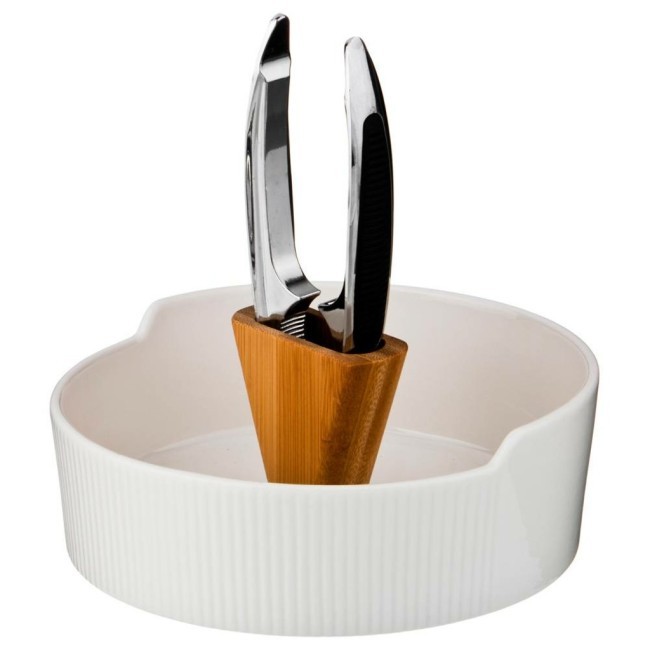 Набор для колки орехов "native" 2пр.: блюдо + щипцы для орехов д=18,5 см. в=7 см Lefard (587-133)