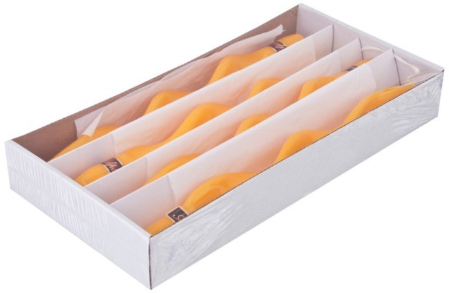 Набор свечей из 4 шт. 27/2,2 лакированный золотой Adpal (348-623)