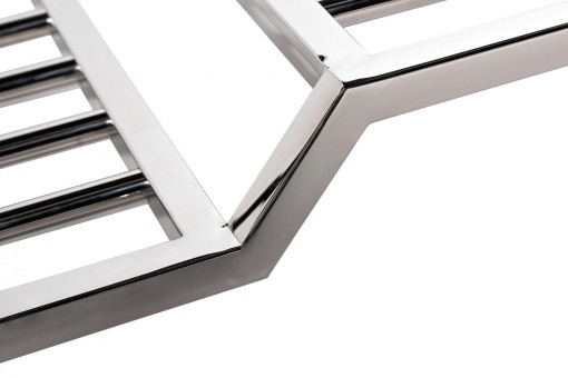 Банкетка голубой велюр/хром 120*40*47см (TT-00007869)