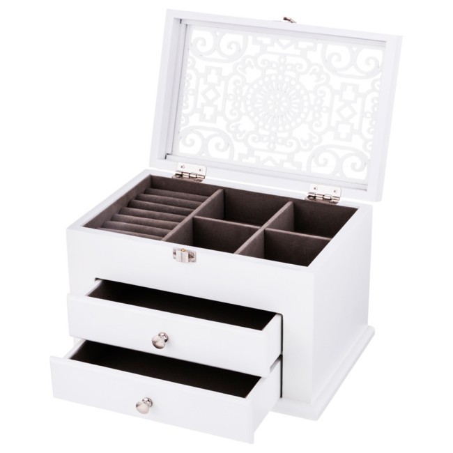 Шкатулка для украшений белая резная 24*16*15,5 см Lefard (255-150) Шкатулка для украшений белая резная 24*16*15,5 см Lefard (255-150)