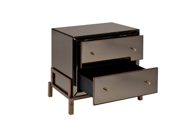 Тумба зеркальная 2 ящика 65*45*62см (TT-00010514)