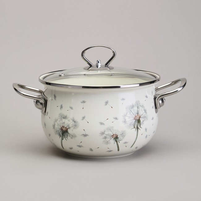 Набор кастрюль эмалированный, серия "dandelion" 6пр. 2,0/2,8/3,8л диа.18/20/22см Agness (943-105) Набор кастрюль эмалированный, серия "dandelion" 6пр. 2,0/2,8/3,8л диа.18/20/22см Agness (943-105)