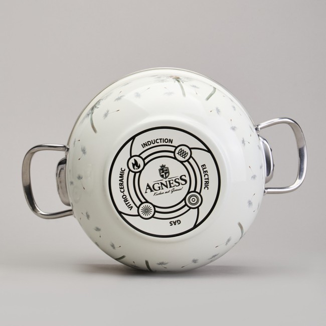 Набор кастрюль эмалированный, серия "dandelion" 6пр. 2,0/2,8/3,8л диа.18/20/22см Agness (943-105) Набор кастрюль эмалированный, серия "dandelion" 6пр. 2,0/2,8/3,8л диа.18/20/22см Agness (943-105)