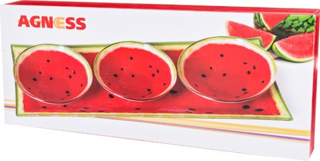 Набор для закусок 4 пр.: блюдо 38*15,5 см, 3 салатника, диаметр=12 см Lefard (33-136) Набор для закусок 4 пр.: блюдо 38*15,5 см, 3 салатника, диаметр=12 см Lefard (33-136)