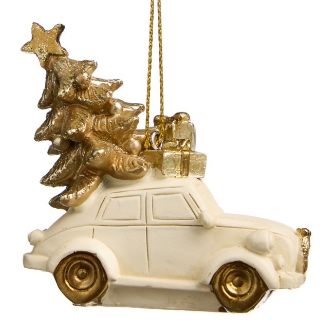 Елочное украшение "машина с елкой" 7х3,5х6,5 см Lefard (162-1320)