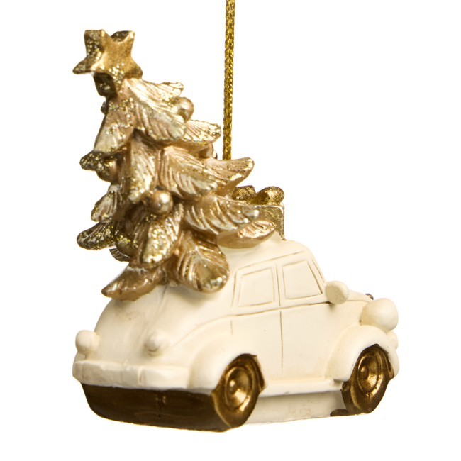 Елочное украшение "машина с елкой" 7х3,5х6,5 см Lefard (162-1320)