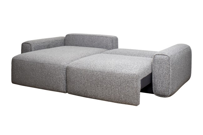 Диван трехместный Turin с канапе и мех черно/серый Santo1606 255*163,5**68см (TT-00016438)