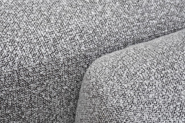 Диван трехместный Turin с канапе и мех черно/серый Santo1606 255*163,5**68см (TT-00016438)