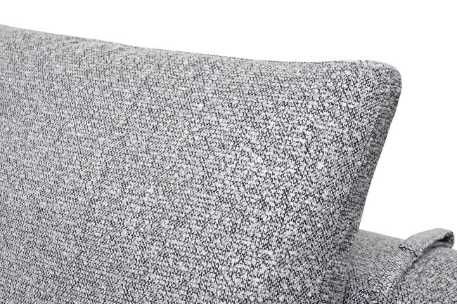 Диван трехместный Turin с канапе и мех черно/серый Santo1606 255*163,5**68см (TT-00016438)