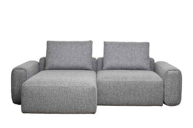 Диван трехместный Turin с канапе и мех черно/серый Santo1606 255*163,5**68см (TT-00016438)