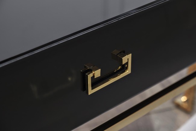 Консоль черная 2 ящика  120*42*77см (TT-00003623)