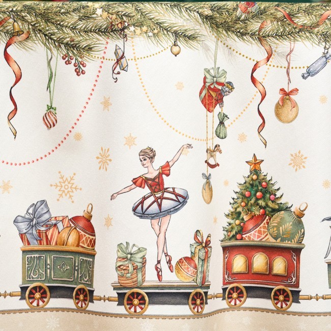 Скатерть круглая  "щелкунчик" ,220см бежевый 100% хлопок , твил Lefard (850-757-26)