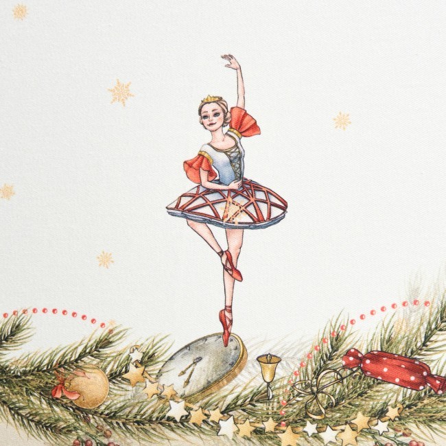 Скатерть круглая  "щелкунчик" ,220см бежевый 100% хлопок , твил Lefard (850-757-26)