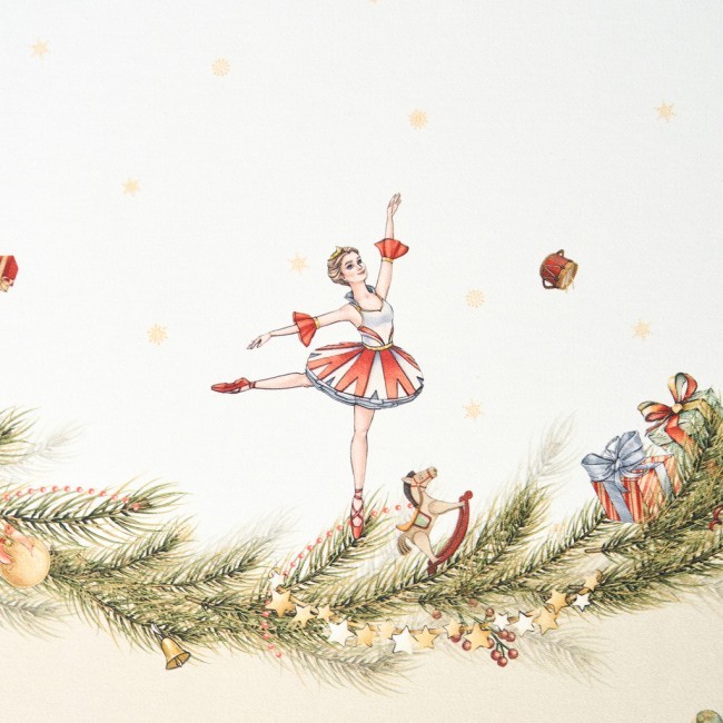 Скатерть круглая  "щелкунчик" ,220см бежевый 100% хлопок , твил Lefard (850-757-26)