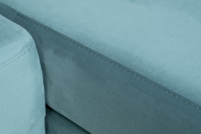 Диван Bergamo трехм.раскл.угл. правый вел.бирюз.Vel43 250*160*90 (TT-00006385)