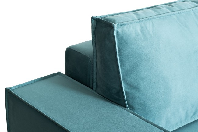 Диван Bergamo трехм.раскл.угл. правый вел.бирюз.Vel43 250*160*90 (TT-00006385)