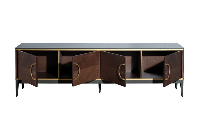 Тумба под ТВ 4-х дверная шпон 200*58*40см (TT-00016522)