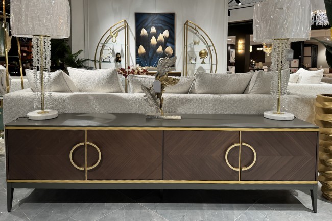 Тумба под ТВ 4-х дверная шпон 200*58*40см (TT-00016522)