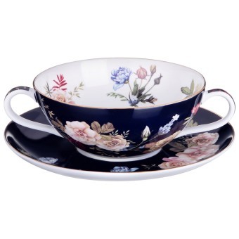 Бульонница с блюдцем lefard "кобальт" 450 мл Lefard (86-2360-1)