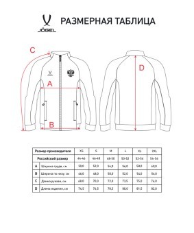 Олимпийка JOGEL NATIONAL Essential FZ Jacket, темно-синий (2111324)