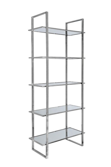 Стеллаж прозр.стекло/хром 81*40*200см (TT-00011829)