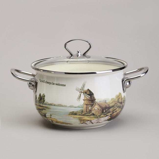 Набор кастрюль эмалированный, серия "family house" 6пр. 2,0/2,8/3,8л диа.18/20/22см Agness (943-106) Набор кастрюль эмалированный, серия "family house" 6пр. 2,0/2,8/3,8л диа.18/20/22см Agness (943-106)