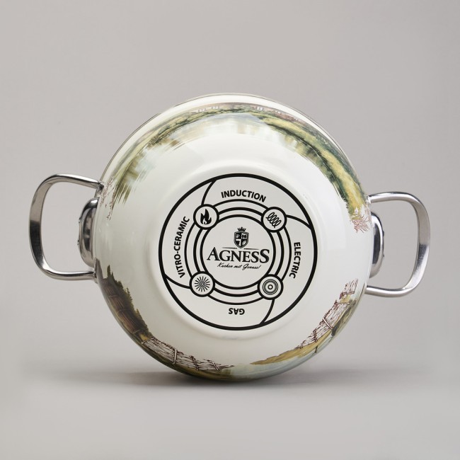 Набор кастрюль эмалированный, серия "family house" 6пр. 2,0/2,8/3,8л диа.18/20/22см Agness (943-106) Набор кастрюль эмалированный, серия "family house" 6пр. 2,0/2,8/3,8л диа.18/20/22см Agness (943-106)