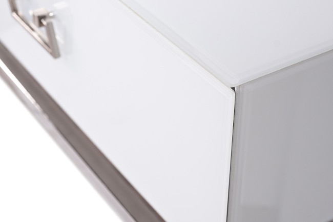 Консоль 2 ящика белая/хром 120*42*77см (TT-00009165) Консоль 2 ящика белая/хром 120*42*77см (TT-00009165)