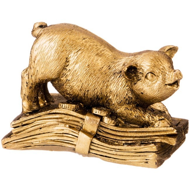 Фигурка "бронзовая свинка с деньгами" 6,8*3,5*5,5 см Lefard (117-274)