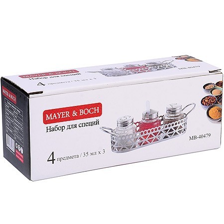 Набор для специй на подставке 5 предметов стекло/нерж Mayer&Boch (40479) Набор для специй на подставке 5 предметов стекло/нерж Mayer&Boch (40479)