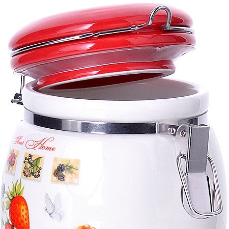 Банка для сыпучих 700 мл Земляника дол/металл LR (30322) Банка для сыпучих 700 мл Земляника дол/металл LR (30322)