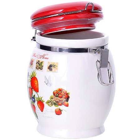 Банка для сыпучих 700 мл Земляника дол/металл LR (30322) Банка для сыпучих 700 мл Земляника дол/металл LR (30322)