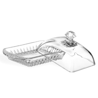 Масленка "muza crystal" 17,5*10,5 см. высота=9 см Lefard (195-234)