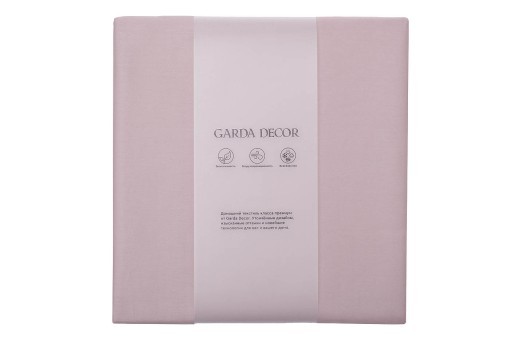 Простыня на резинке сатин пудреная роза 90*200*22 (TT-00013383)