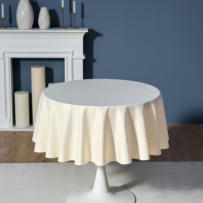 Скатерть  d150 cm круглая, "феерия. золото", цвет: бежевый, tm lefard, полиэстер 100% Lefard (986-003-24)