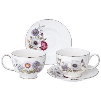 Чайный набор lefard "bouquet" на 2 пер. 4 пр. 280 мл Lefard (590-640) Чайный набор lefard "bouquet" на 2 пер. 4 пр. 280 мл Lefard (590-640)