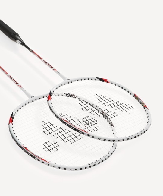 Набор для бадминтона WISH Steeltec 9, 2 ракетки, белый/красный (1585197)