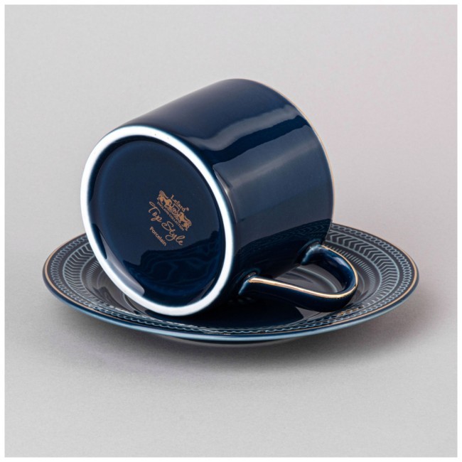 Чайная пара lefard "top style" 250 мл синяя Lefard (42-542)