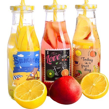 Бутылочка для смузи 0,4 л с трубочкой LR (х24) цвет в ассортименте (27817) Бутылочка для смузи 0,4 л с трубочкой LR (х24) цвет в ассортименте (27817)