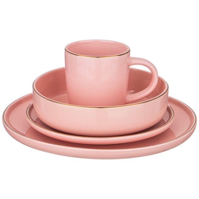 Набор посуды обеденный bronco "solo" на 4 пер. 16 предметов пудровый Bronco (577-153) Набор посуды обеденный bronco "solo" на 4 пер. 16 предметов пудровый Bronco (577-153)