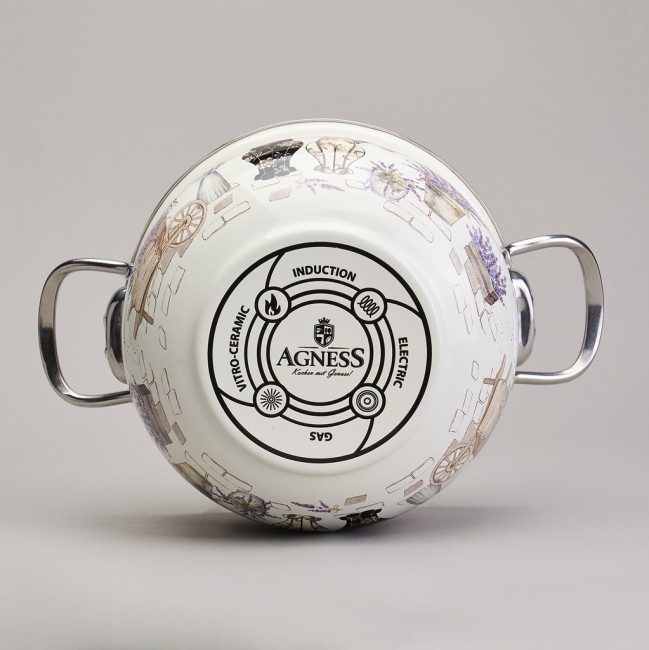 Набор кастрюль эмалированный, серия "lavender cats 6пр. 2,0/2,8/3,8л диа.18/20/22см Agness (943-107) Набор кастрюль эмалированный, серия "lavender cats 6пр. 2,0/2,8/3,8л диа.18/20/22см Agness (943-107)