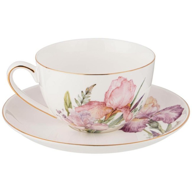 Чайная пара lefard "irises" 280 мл Lefard (590-332) Чайная пара lefard "irises" 280 мл Lefard (590-332)