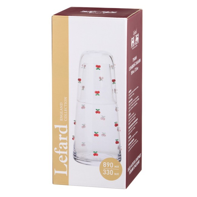 Графин с крышкой-стаканом "fruity cherry" 890/330 мл Lefard (685-141) Графин с крышкой-стаканом "fruity cherry" 890/330 мл Lefard (685-141)