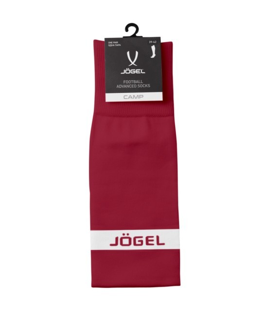 Гетры футбольные JOGEL CAMP ADVANCED SOCKS, гранатовый/белый (2092900)