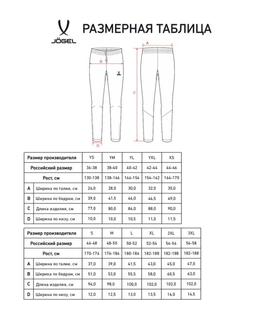 Брюки тренировочные JÖGEL CAMP 2 Training No Pocket Pants, черный (2114516)