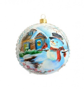 Новогодний шар Морозная прелесть с кристаллами Swarovski (2231)