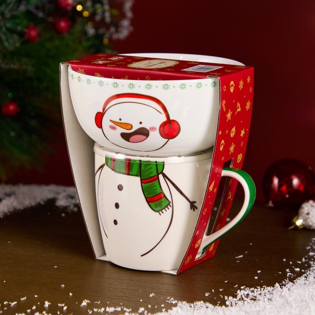 Набор посуды lefard "снеговик" 2 пр. (кружка 360мл, салатник 500мл) Lefard (260-1066) Набор посуды lefard "снеговик" 2 пр. (кружка 360мл, салатник 500мл) Lefard (260-1066)